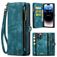 Caseme 008 Housse iPhone 15 Pro Etui avec Coque Détachable Porte-Monnaie - Bleu