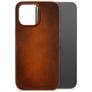 Mobilize Premium Coque iPhone 15 Pro Max MagSafe Coque arrière en Cuir Véritable - Burned Cognac
