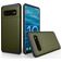 Mobigear Card Coque Samsung Galaxy S10 Plus Coque arrière Rigide Anti-Chocs avec Porte-Cartes - Vert armée