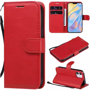 Mobigear Premium Housse iPhone 12 Mini Etui Porte-Monnaie - Rouge