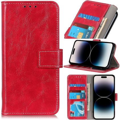 Mobigear Basic Housse iPhone 14 Pro Etui Porte-Monnaie - Rouge