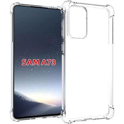 Mobigear Cushion Transparent Samsung Galaxy A73 TPU souple Coque arrière Antichoc - Transparent