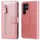 Mobigear Zipper Housse Samsung Galaxy S23 Ultra Etui Porte-Monnaie - Rose doré