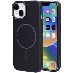 Mobiparts Slim Line Coque iPhone 15 MagSafe Coque arrière Rigide - Onyx Black