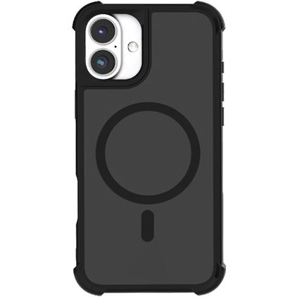 Mobigear Armor Shield Coque iPhone 16 MagSafe Coque arrière Rigide - Noir