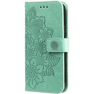 Mobigear Flowers Housse POCO F4 Etui Porte-Monnaie - Vert