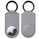 Valenta Snap Coque Cuir véritable Porte-clés pour Apple AirTag - Violet