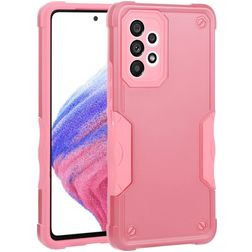 Mobigear Non-slip Armor Coque Samsung Galaxy A53 Coque arrière Rigide Anti-Chocs - Rose