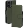 Mobiparts Housse iPhone 16 MagSafe Etui avec Coque Détachable en Cuir Véritable Porte-Monnaie - Vert