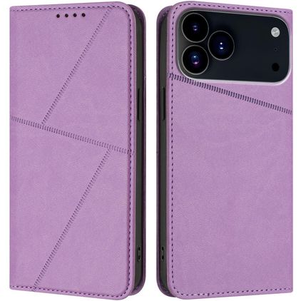 Mobigear Frosted Flip Housse iPhone 17 Pro Etui Porte-Monnaie - Violet