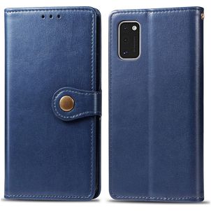 Mobigear Snap Button Samsung Galaxy A41 Étui Portefeuille - Bleu