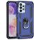 Mobigear Armor Ring Samsung Galaxy A23 Plastique rigide Coque arrière Antichoc avec bague de maintien - Bleu