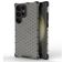 Mobigear Honeycomb Coque Samsung Galaxy S24 Ultra Coque arrière Rigide Anti-Chocs - Noir