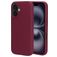 Mobiparts Coque iPhone 16 Coque arrière en Silicone - Plum Red
