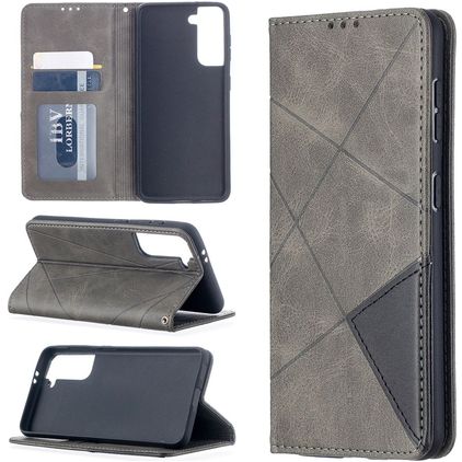 Mobigear Rhombus Slim Housse Samsung Galaxy S21 Etui - Gris