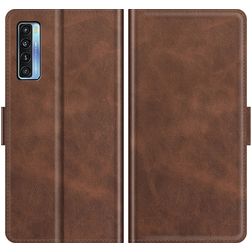 Mobigear Slim Magnet Housse TCL 20 5G Etui Porte-Monnaie - Marron