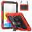 Mobigear SureGrip Xtreme Coque iPad 10 (2022) Coque arrière en Plastique rigide,Silicone + Bandoulière + Support Amovible - Noir / Rouge