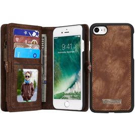 Caseme 008 Housse iPhone 7 Etui avec Coque Détachable Porte-Monnaie - Marron