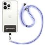 Mobigear Lanyard - Cordon de téléphone universel ajustable - Blanc / Bleu / Violet
