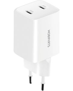 Mobiparts GaN - Double USB-C Chargeur Power Delivery 35W - Blanc