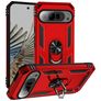 Mobigear Armor Ring Coque Google Pixel 9 Pro XL Coque arrière Rigide Anti-Chocs avec Anneau-Support - Rouge