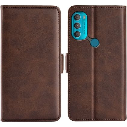Mobigear Slim Magnet Housse Motorola Moto G71 5G Etui Porte-Monnaie - Marron