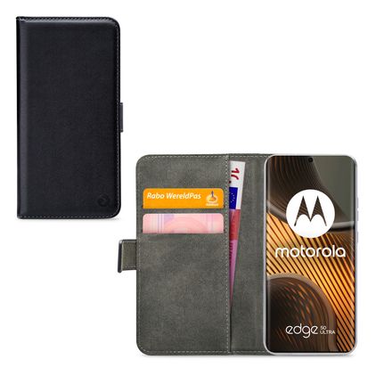 Mobilize Classic Gelly Wallet Housse Motorola Edge 50 Ultra Etui Porte-Monnaie - Noir