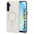 Mobiparts Slim Line Coque Samsung Galaxy A16 MagSafe Coque arrière Rigide - Off White