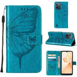 Mobigear Butterfly Housse Realme C31 Etui Porte-Monnaie - Bleu