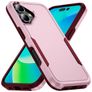 Mobigear Heavy Armor Coque iPhone 16 Coque arrière Rigide Anti-Chocs - Rose