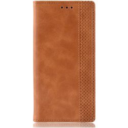 Mobigear Sensation Housse LG V60 ThinQ Etui Porte-Monnaie - Cognac