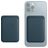 Mobigear Wallet - Porte Cartes en - 3 Cartes - Compatible MagSafe - Bleu