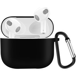 Mobigear Classic Coque Apple AirPods 3 Coque en Silicone Souple - Noir