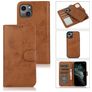 Mobigear Wallet Housse iPhone 13 Mini Etui avec Coque Détachable Porte-Monnaie - Marron