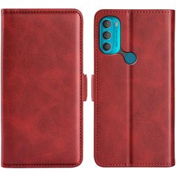 Mobigear Slim Magnet Housse Motorola Moto G71 5G Etui Porte-Monnaie - Rouge