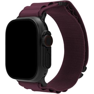 Mobilize Alpine Bracelet Nylon Apple Watch Fermeture boucle ardillon - 49/46/45/44 mm - Bordeaux