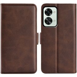 Mobigear Slim Magnet Housse OnePlus Nord 2T 5G Etui Porte-Monnaie - Marron