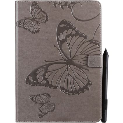 Mobigear Butterfly Coque iPad 8 (2020) Etui + Porte-crayon - Gris