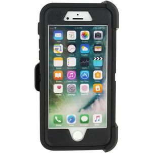 Xccess Survivor Essential Coque iPhone SE (2022) Coque arrière Rigide Anti-Chocs avec Support Amovible - Noir