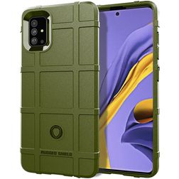 Mobigear Rugged Shield Coque Samsung Galaxy A51 Coque arrière en TPU Souple Anti-Chocs - Vert
