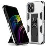 Mobigear Armor Stand Coque iPhone 12 Pro Max Coque arrière Rigide Anti-Chocs avec Support Amovible - Argent