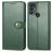 Mobigear Snap Button Housse TCL 30 SE Etui Porte-Monnaie - Vert