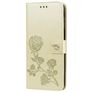 Mobigear Roses Housse Samsung Galaxy J6 Plus Etui Porte-Monnaie - Or