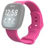 Mobigear Sport Dual Bracelet Silicone Fitbit Versa 3 Fermeture à clou et passant - Rose
