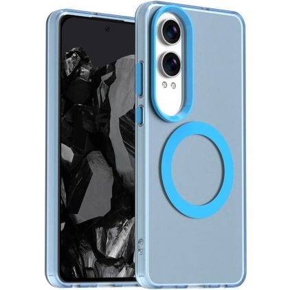 Mobigear Shockproof OnePlus Nord CE 4 Lite MagSafe Plastique rigide Coque arrière - Bleu