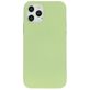 Mobiparts Coque iPhone 12 Pro Coque arrière en Silicone - Pistache Green