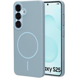 Mobiparts Slim Line Coque Samsung Galaxy S25 MagSafe Coque arrière Rigide - Sage Green