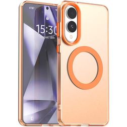Mobigear Shockproof Coque Samsung Galaxy S25 Edge MagSafe Coque arrière Rigide - Orange