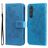 Mobigear Flowers Housse Samsung Galaxy A55 Etui Porte-Monnaie - Bleu