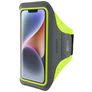 Mobiparts Comfort Fit Brassard Téléphone iPhone 14 Brassard Coque de Sport en Neoprène - Neon Green